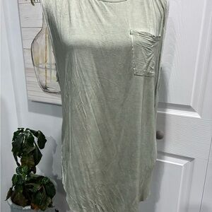POL Mint Sage Green Tank Top